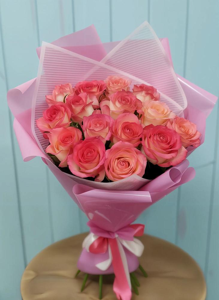 Букет 15 Розовых роз Равель в Ильинское