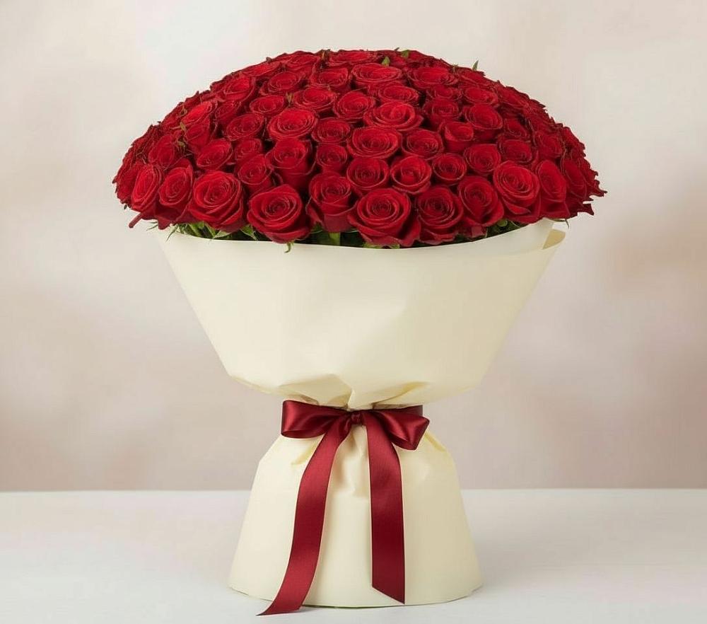 Букет 101 Красная роза Милано в Ильинское