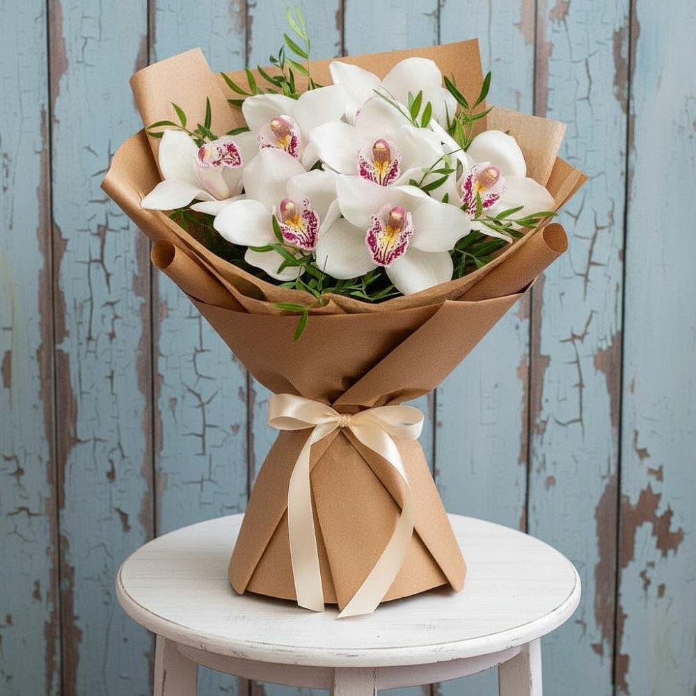 Букет цветов из: Орхидеи и Розы в Ильинское