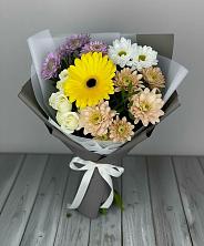 Букет цветов из:  Розы, Герберы и Хризантемы в Ильинское