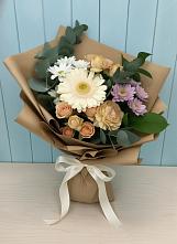 Букет цветов из:  Герберы и Хризантемы в Ильинское