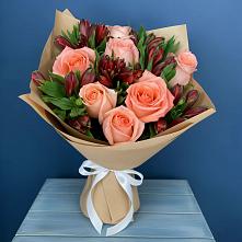 Букет цветов из:  Розы и Альстромерии #REPLACE_PRED# Ильинское