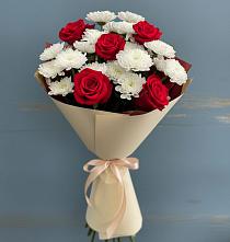 Букет цветов из:  Розы и Хризантемы #REPLACE_PRED# Ильинское