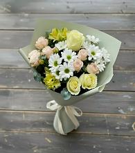 Букет цветов из:  Альстромерии, Розы и Хризантемы в Ильинское